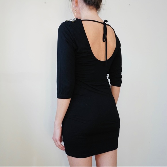 BLACK COCKTAIL DRESS - Picture 4 of 6